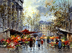 Flower Market, Madeleine - Antoine Blanchard