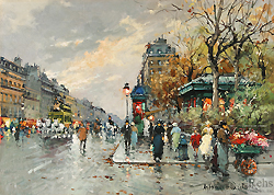 La Rue Lafayette et le Square Montholon - Antoine Blanchard