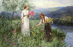 Gathering Flowers - Henry John Yeend King
