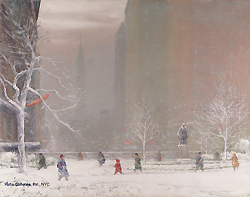 Gramercy Park, Winter - Johann Berthelsen